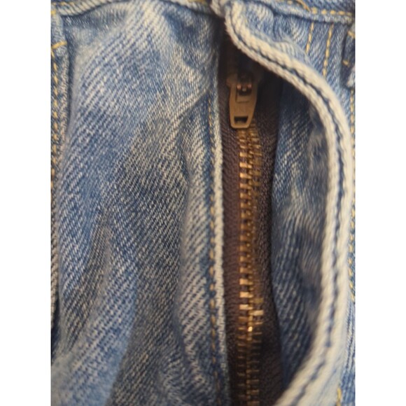 LIONESS WOMEN'S HIGH WAISTED CARGO POCKETS JEANS SZ XXS MED WASH PRINCESS POLLY - Picture 7 of 9